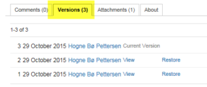 Wiki versions