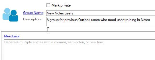 Naming a group in HCL Notes