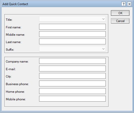 New contact form in HCL Notes