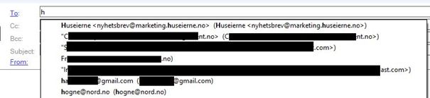 Typeahead in email fields in HCL Notes